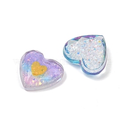 Transparente Herz-Harz-Cabochons RESI-R465-07