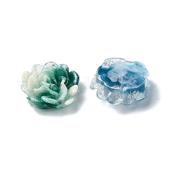 Blumen-Harz-Cabochons mit Glitzerpulver CRES-Q006-05A