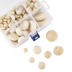 Unfertige Holz Cabochons WOOD-CJ0001-10