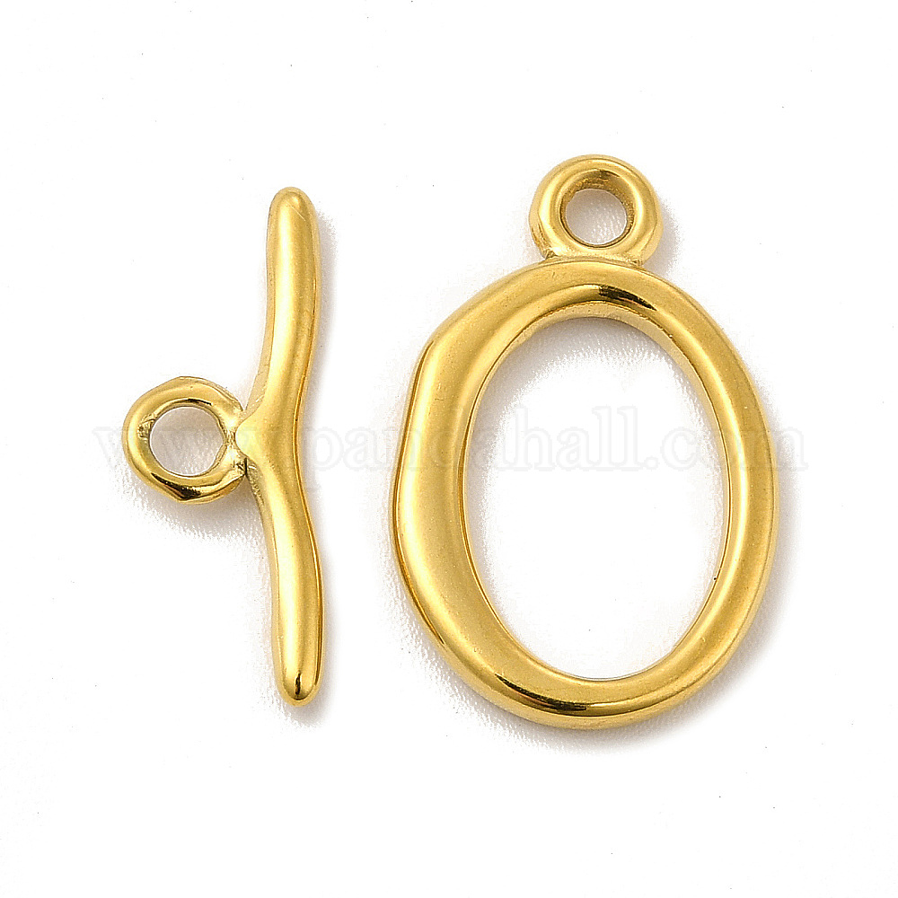 Wholesale Ion Plating IP 304 Stainless Steel Toggle Clasps Pandahall