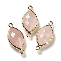 Подвески с граненым соединителем из натурального розового кварца&nbsp;G-K347-03G-13