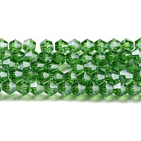 Прозрачные стеклянные бусины гальваническим пряди&nbsp;GLAA-F029-4mm-C03