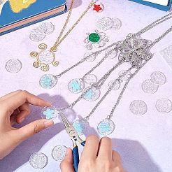 30 Stück transparente Glasmosaikfliesen DIY-OC0009-39A