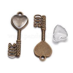 Aluminium-Anhänger Fassungen für Cabochons DIY-X0276-01-NF