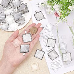 Kit zur Herstellung eines leeren quadratischen Anhängers zum Selbermachen DIY-NB0002-49
