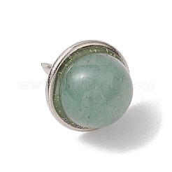 Halbrunde Kartenstecknadeln aus natürlichem und synthetischem Cabochon aus gemischten Steinen AJEW-TB00019