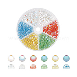 6 Beutel mit 6 farbigen Harz-Cabochons MRMJ-PH0002-82