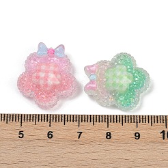 Blüten-Cabochons aus undurchsichtigem Harz RESI-R465-03