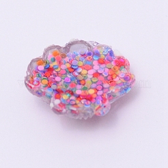 Zubehör für transparente Flatback-Harz-Cabochons RESI-WH0009-82