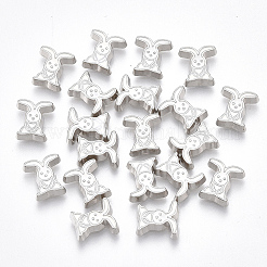 Legierung Emaille Bunny Cabochons PALLOY-T054-07