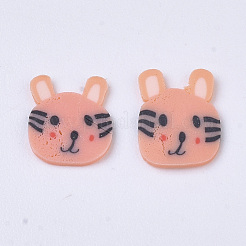 Handgemachte Kätzchen Cabochons aus Fimo CLAY-R087-31