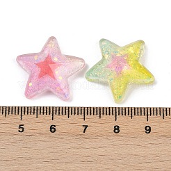 Transparente Stern-Harz-Cabochons RESI-R465-08