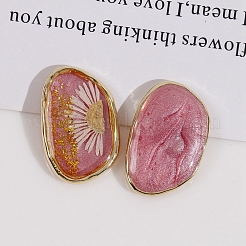 Transparente Epoxidharzlegierungsnuggets-Cabochons PW-WG99470-06