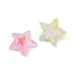 Transparente Stern-Harz-Cabochons RESI-R465-08