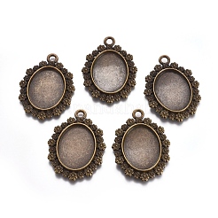Aluminium-Anhänger Fassungen für Cabochons PALLOY-E460-22AB