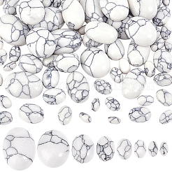 66 Stück 8 Stile synthetische Howlith-Cabochons G-PH0002-66