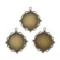 Старинные тибетском стиле сеттинги сплава подвеска кабошон&nbsp;X-TIBEP-M018-92AB-NF