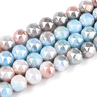 Антикоррозийные гальванические стеклянные бусины&nbsp;GLAA-N010-10mm-16