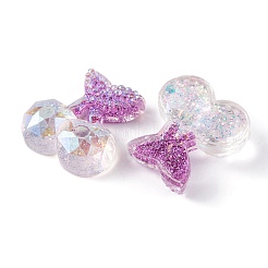 Transparente Epoxidharz Frucht Kirsche Decoden Cabochons CRES-M034-08B
