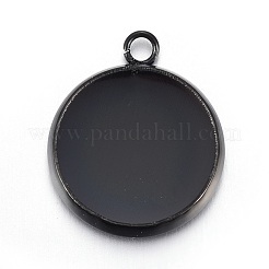 Cabochon-Fassungen für Anhänger aus Edelstahl 304 STAS-L211-03C-B