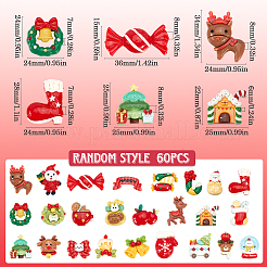 Weihnachts-Deko-Cabochons aus undurchsichtigem Harz RESI-SP0001-03