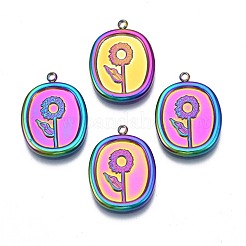 Gestellbeschichtung Regenbogenfarbe 304 Edelstahl Cabochon-Einstellungen für Emaille STAS-N098-032