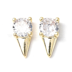 Messing-Mikro pflastern klare Zirkonia Cabochons KK-A174-16G