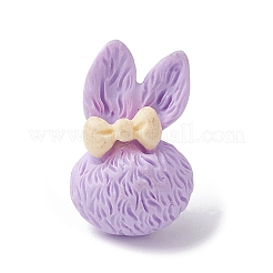 Hase mit Schleifen-Harz-Cabochon-Kartennadeln AJEW-TB00012-01