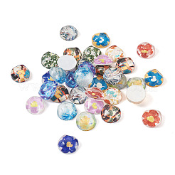 48 Stück 12 Arten durchscheinende Harz-Cabochons RESI-TA0001-44
