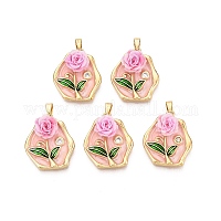 Латунь эмаль подвески&nbsp;KK-SZC0009-03G-01