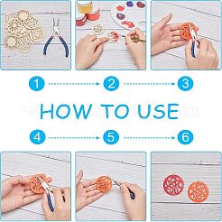 DIY baumeln Ohrring machen Kits DIY-NB0003-78