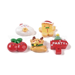 Weihnachts-Deko-Cabochons aus undurchsichtigem Harz RESI-S391-05