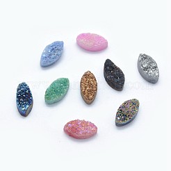 Natürliche Druzy Quarz Cabochons galvanisieren G-P382-K-M
