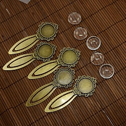 20 mm freie gewölbte Glas Cabochon Abdeckung für antike Bronze diy Legierung Porträt Lesezeichen Herstellung DIY-X0125-AB-NR