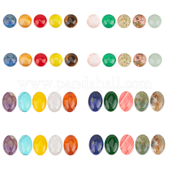 40 Stück 20 Stile gemischte Edelstein-Cabochons G-HY0001-54