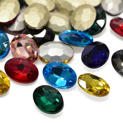 Кабошоны из овального стекла&nbsp;RGLA-A010-10x14mm-SM-1