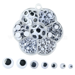400 stücke 7 arten schwarz & weiß wackeln googly augen cabochons diy scrapbooking handwerk spielzeug zubehör KY-YW0001-66