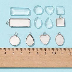36 stücke 6 stile 04 edelstahl anhänger cabochon einstellungen STAS-FS0001-27