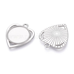 Cabochon-Anhängerkomponente aus Edelstahl 304 STAS-N114-05P