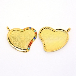 Legierung Strass Anhänger Cabochons Einstellung ALRI-TAC0003-13G