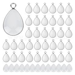 50 Stück Cabochon-Fassungen für Anhänger aus 304 Edelstahl STAS-UN0042-64