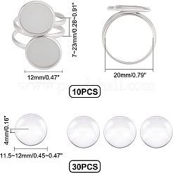 DIY-Set zur Herstellung offener Fingerringe DIY-UN0003-24