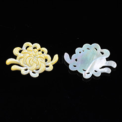 Natürlicher gelber Schal cabochons SSHEL-N027-124-01