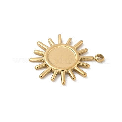 Cabochon-Fassungen für Anhänger aus Edelstahl 304 STAS-L293-07G