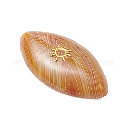 3 Stück 3 Stile gefärbte natürliche brasilianische Achat-Cabochons PALLOY-JF04017-01