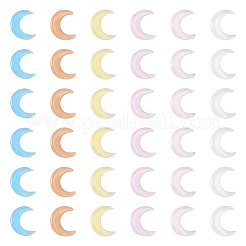 Pandahall 120 Stück 6 Farben Harz 3D-Mond-Cabochons MRMJ-TA0001-31