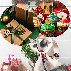 60cs 2 Stile Weihnachten opake Harz Decoden Cabochons RESI-SP0001-02B