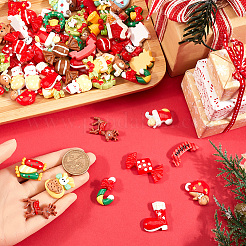 Weihnachts-Deko-Cabochons aus undurchsichtigem Harz RESI-SP0001-03