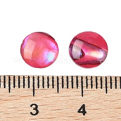 Natürliche Abalone-Muschel/Paua-Muschel-Harz-Cabochons SSHEL-K003-8MM-01