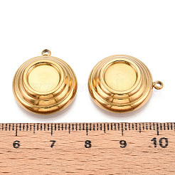 Cabochon-Fassungen für Anhänger aus Edelstahl 304 STAS-T065-84G